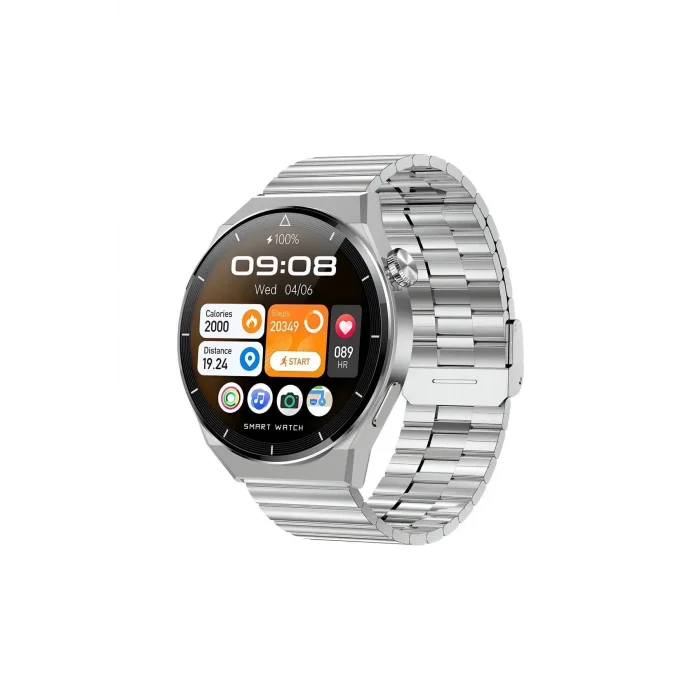  GT3 Max Elegant Smart Watch GT3 Max Elegant Erkek Akıllı Saat Deri-Metal-Silikon 3 Kordonlu