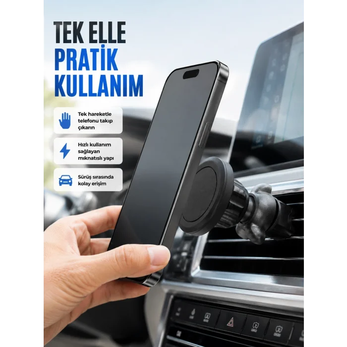BUĞZ Güçlü Manyetik Araç İçi Telefon Tutucu Universal Telefon Standı