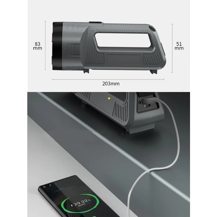 BUĞZ Güçlü Şarjlı Fener Masa Lambası  Wt-603