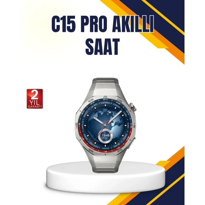 BUĞZ Gümüş Akıllı Saat 46mm Kasa