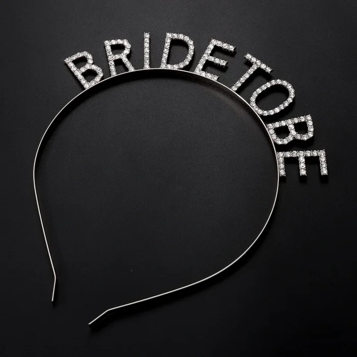 BUĞZ Gümüş Kaplama Kristal Taşlı Bride To Be Gelin Tacı