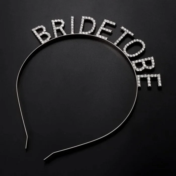  Gümüş Kaplama Kristal Taşlı Bride To Be Gelin Tacı