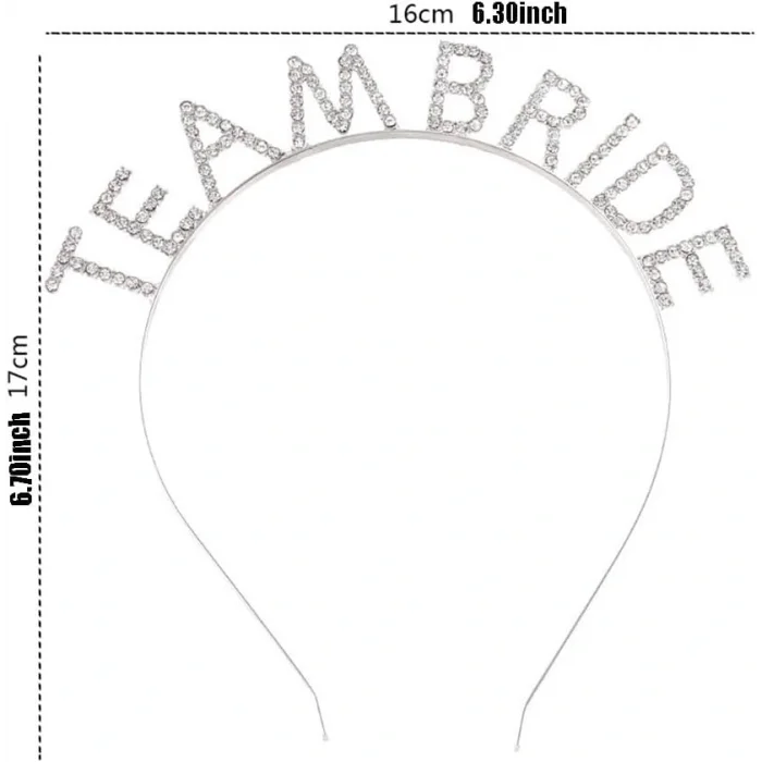BUĞZ Gümüş Kaplama Kristal Taşlı Team Bride Taç