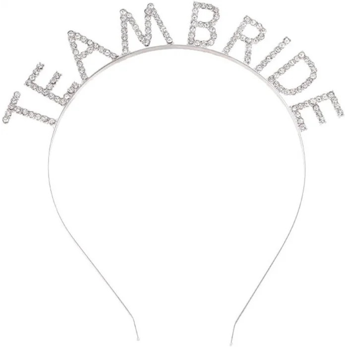 BUĞZ Gümüş Kaplama Kristal Taşlı Team Bride Taç 16x17 cm