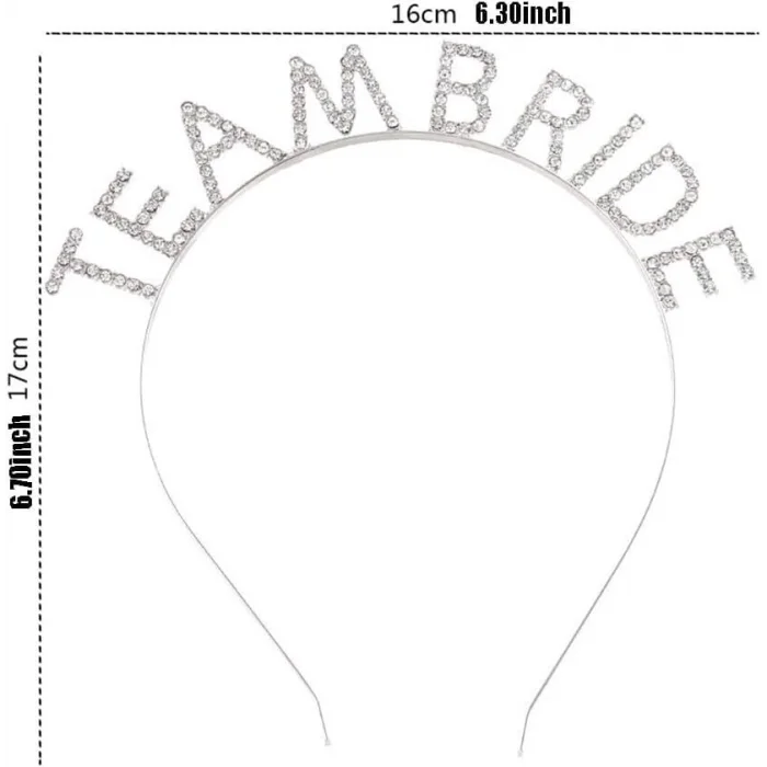 BUĞZ Gümüş Kaplama Kristal Taşlı Team Bride Taç 16x17 cm