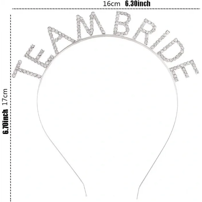 BUĞZ Gümüş Kaplama Kristal Taşlı Team Bride Taç