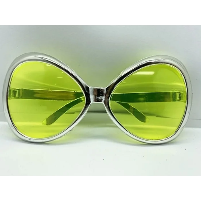 BUĞZ Gümüş Renk Yeşilçam Nostalji 80li Yıllar 90lı Yıllar Parti Gözlüğü  7x16 Cm