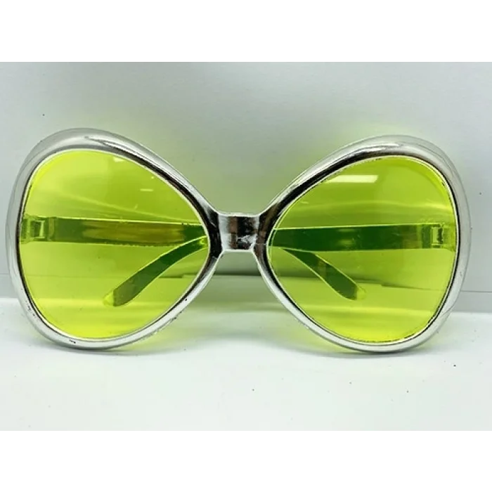 BUĞZ Gümüş Renk Yeşilçam Nostalji 80li Yıllar 90lı Yıllar Parti Gözlüğü  7x16 cm