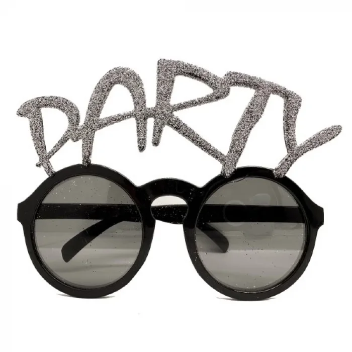  Gümüş Simli Party Yazılı Parti Gözlüğü Show