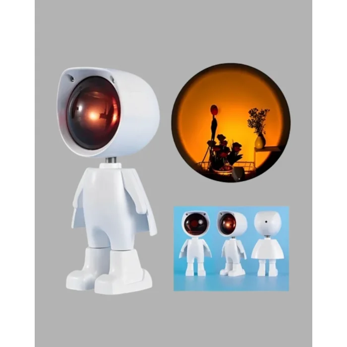 BUĞZ Gün Batımı Efekti Sunan Astronot LED Masa Lambası Yeni Nesil
