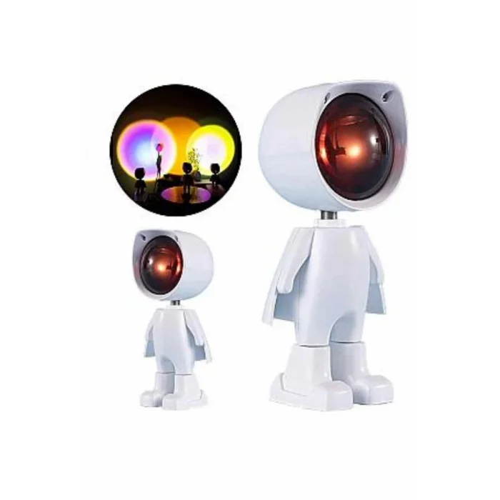  Gün Batımı Projektör Lamba Astronot Görünümlü Dekoratif Masa Lambası