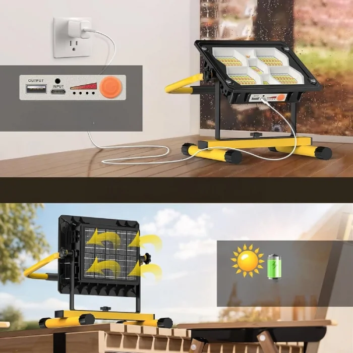 BUĞZ Güneş Enerjili 400 Ledli Powerbank Projektör