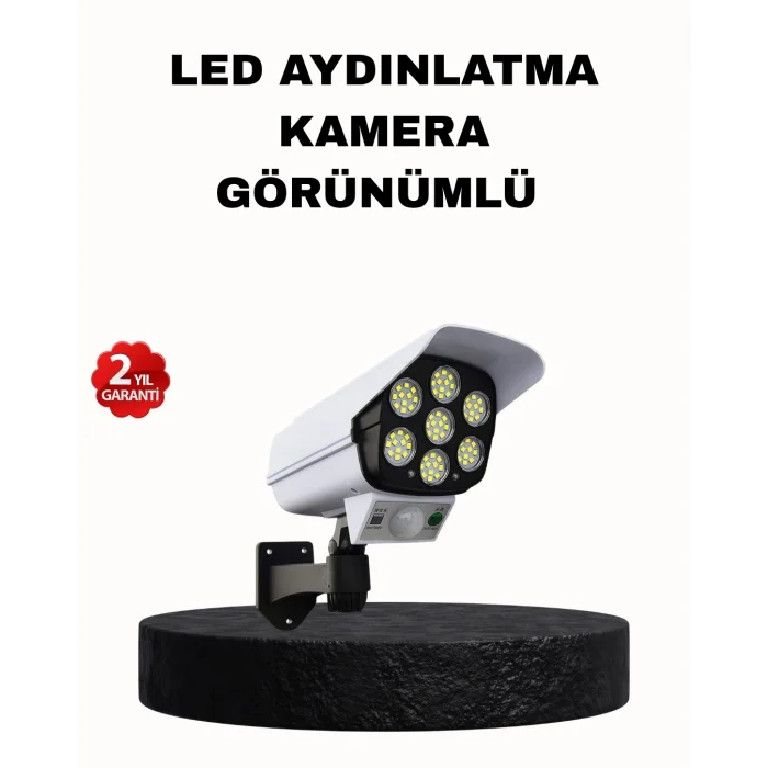 BUĞZ Güneş Enerjili Güvenlik Işığı Dış Mekan 5 Eksen Ayarlı ve PIR Hareket Sensörlü