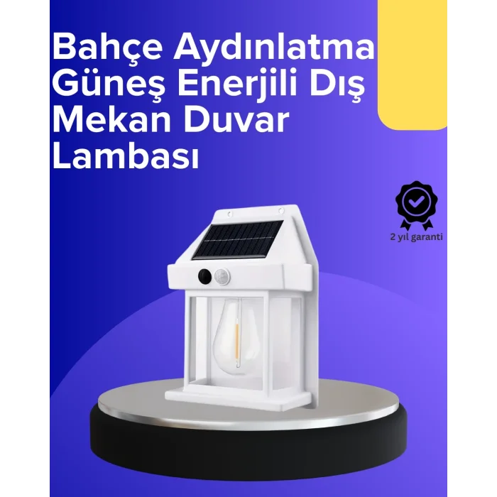 BUĞZ Güneş Enerjili Hareket Sensörlü Duvar Lambası