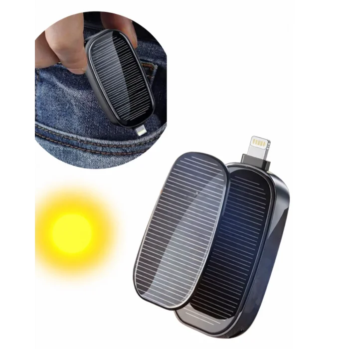BUĞZ Güneş Enerjili Mini Powerbank 1200mAh Ultra İnce Taşınabilir - BUĞZ