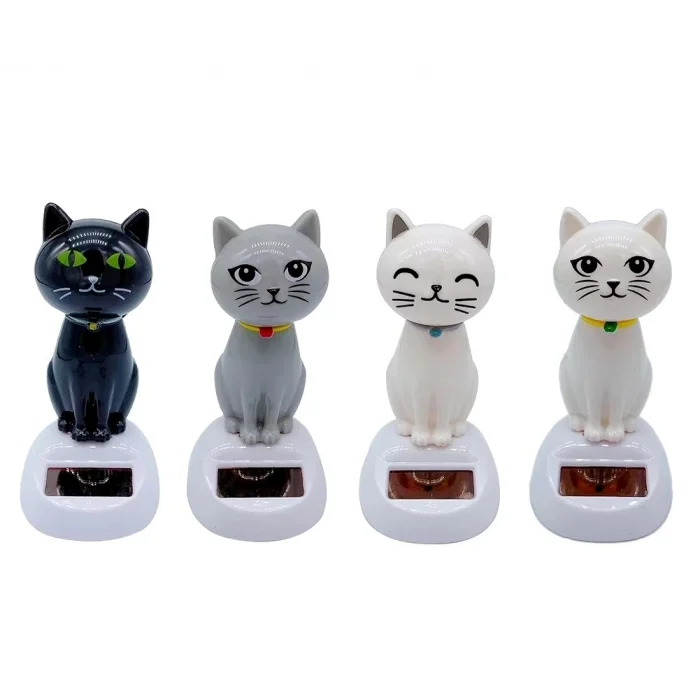 BUĞZ Güneş Enerjili Sallanan Kedi Figürü