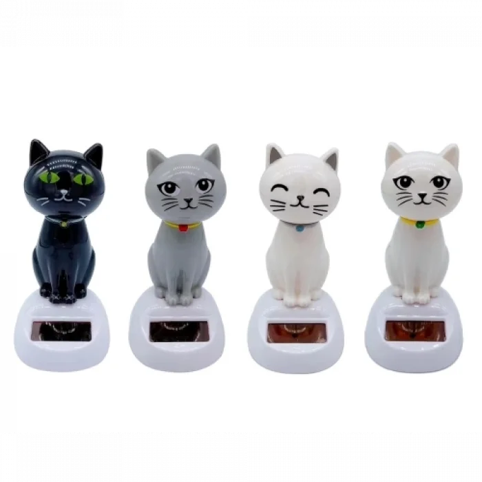 BUĞZ Güneş Enerjili Sallanan Kedi Figürü