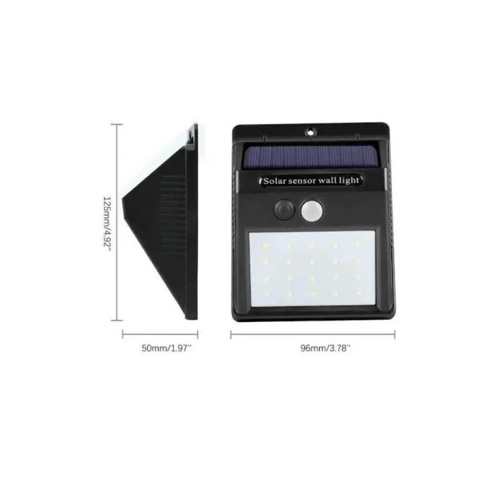  Güneş Enerjili Sensörlü Duvar Lambası Bahçe Lamba Suya Dayanıklı Bahçe Aydınlatma
