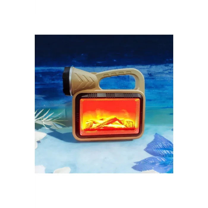 BUĞZ Güneş Enerjili ŞÖMİNELİ Çok Fonksiyonlu Çift Işık Kaynağı USB Şarjlı SOLAR EL FENERİ ( BUĞZ )