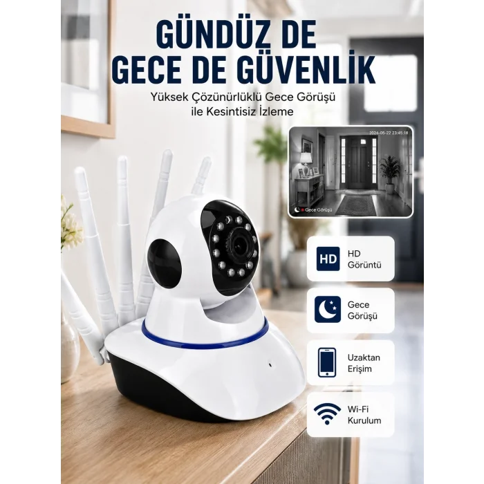 BUĞZ Güvenlik Kamerası Antenli Gece Görüşlü Sensörlü Harekete Duyarlı Yeni Nesil