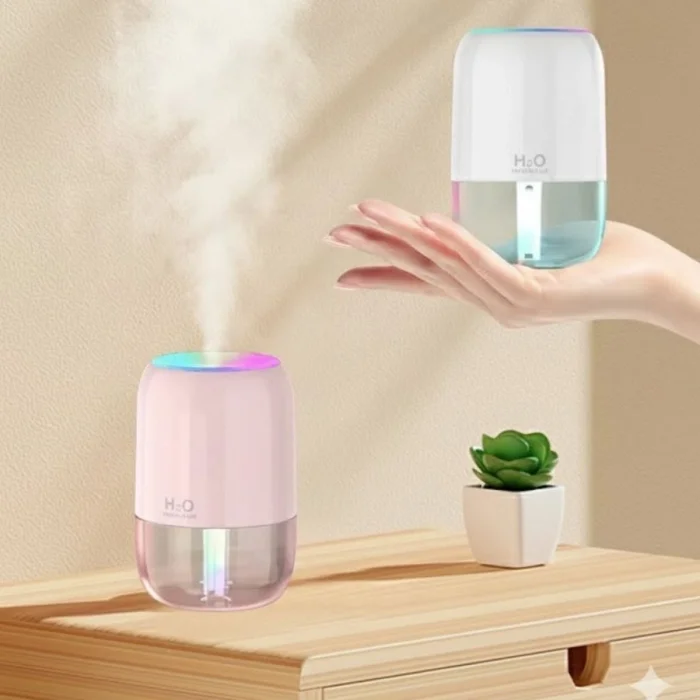 BUĞZ H2O Model Şeffaf Hazneli Hava Nemlendirici-Ultrasonik Soğuk Buhar Makinesi, LED Işıklı Masaüstü Oda Nemlendirici []