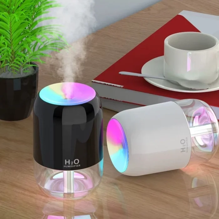 BUĞZ H2O Model Şeffaf Hazneli Hava Nemlendirici-Ultrasonik Soğuk Buhar Makinesi, LED Işıklı Masaüstü Oda Nemlendirici []