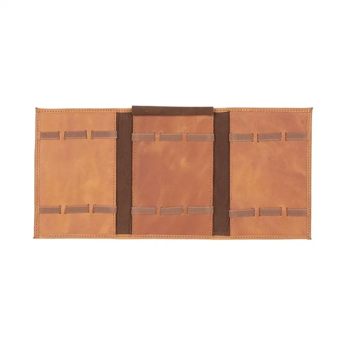  Hakiki Deri, El Yapımı, Saat Kordonu Taşıma Çantası, Tan Rengi