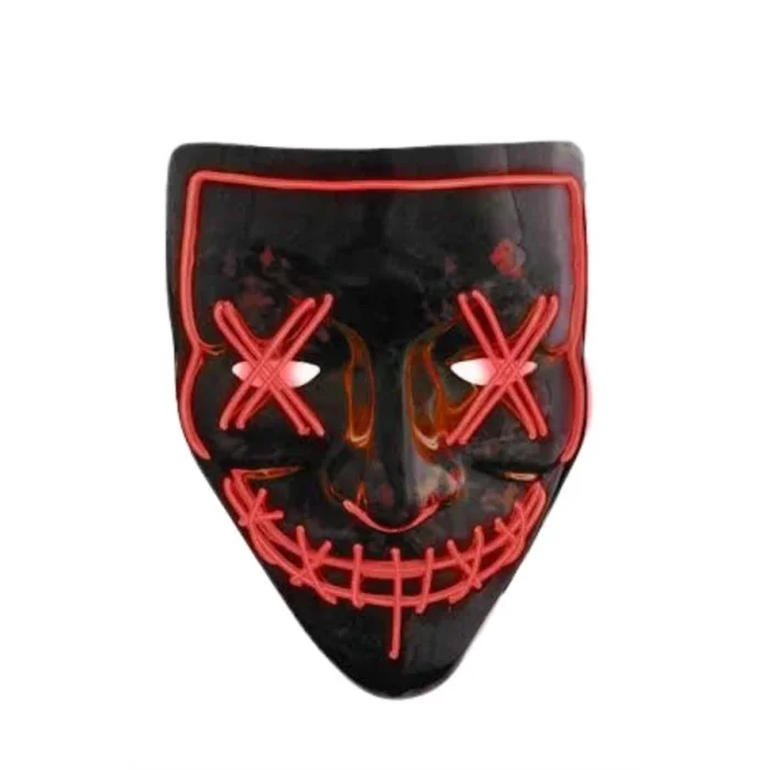 BUĞZ Hallowen Parti Maskesi Neon Led Işıklı Maske 3 Modlu Cadılar Bayramı Maskesi