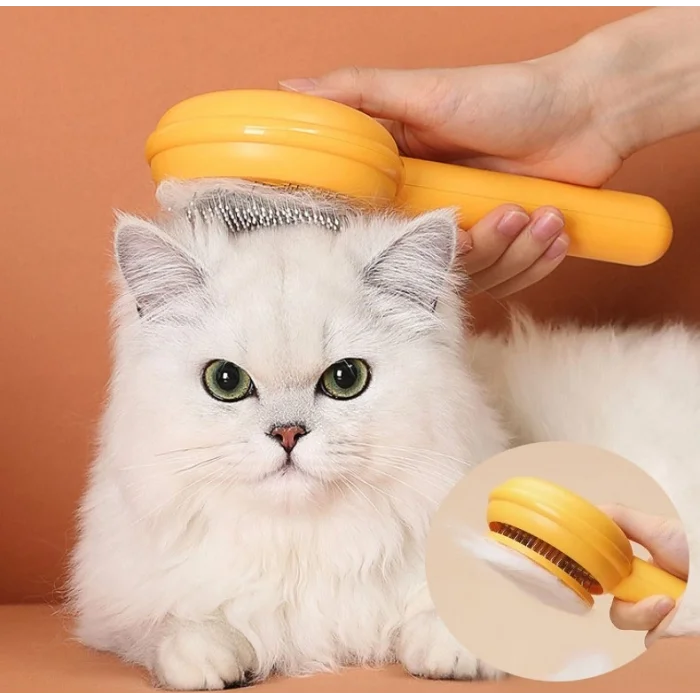 BUĞZ Hamburger Şekilli Otomatik Temizlenen Evcil Hayvan Tarağı