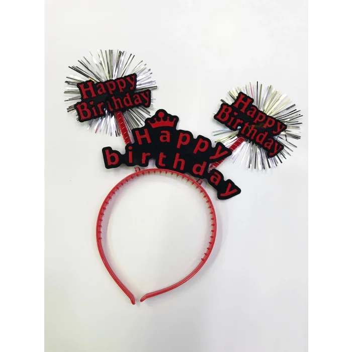 BUĞZ Happy Birthday Neon Renk Doğum Günü Tacı 12 Adet