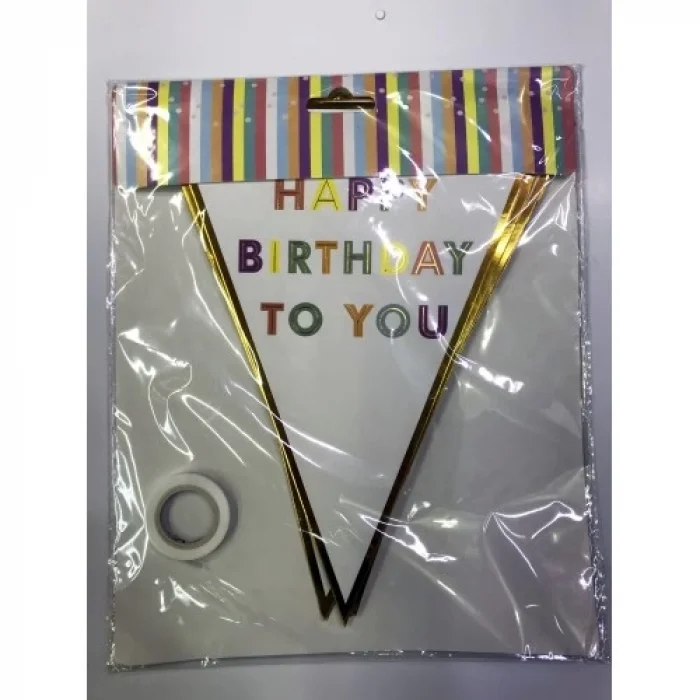  Happy Birthday To You Flama Bayrak Süsü