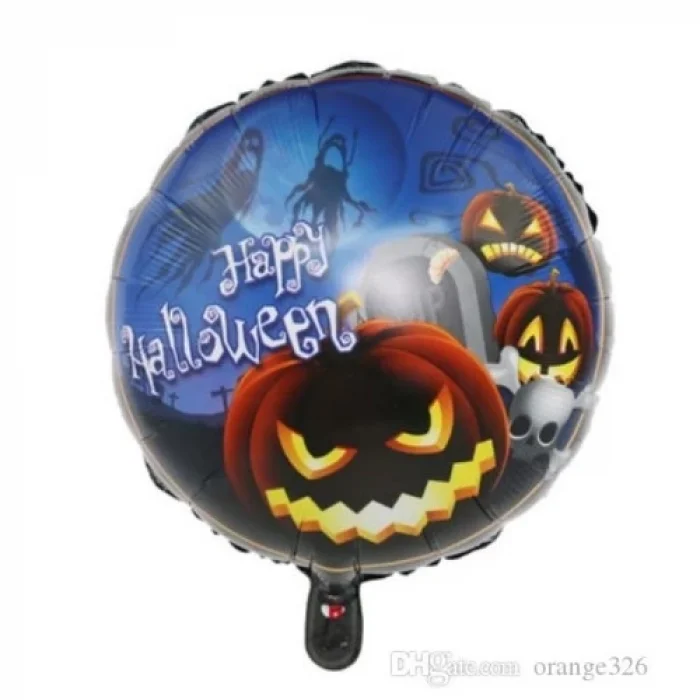  Happy Halloween Balkabağı Folyo Balon 18 inç