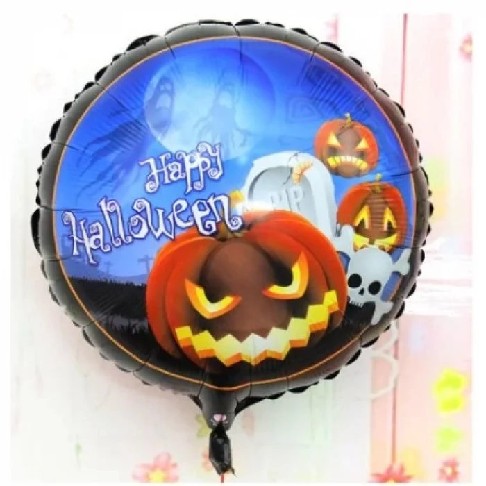  Happy Halloween Balkabağı Folyo Balon 18 inç
