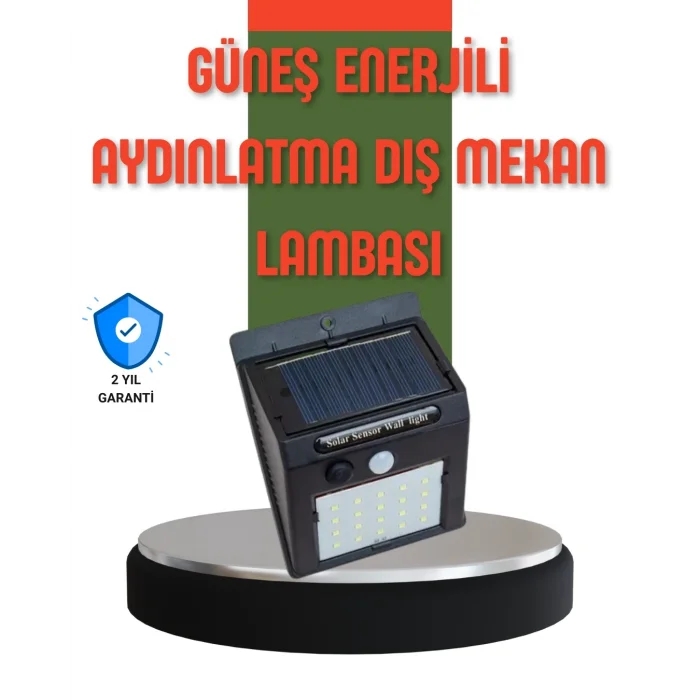 BUĞZ Hareket Sensörlü Güneş Enerjili Dış Mekan LED Lamba 100/144 LED