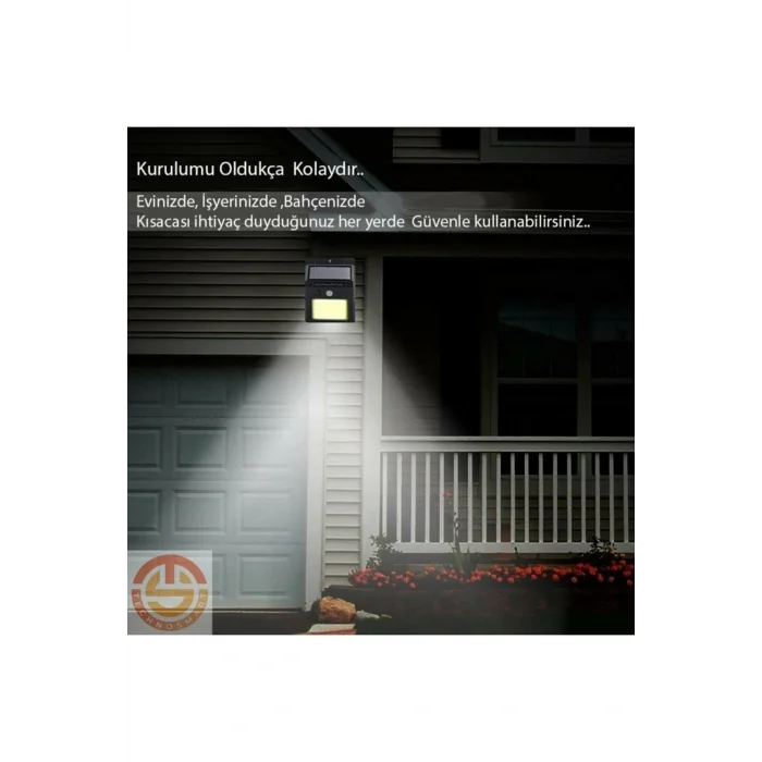 BUĞZ Hareket Sensörlü Solar 48 Led Bahçe Lambası