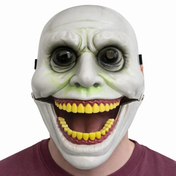 BUĞZ Hareketli Çene Mekanizmalı Korku Maskesi Yeşil