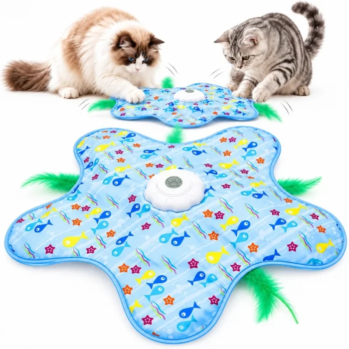 BUĞZ Hareketli İnteraktif Kedi Oyun Matı - USB Şarjlı - 3 Oyun Modu