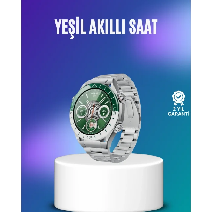 BUĞZ Harita Görüntüleme Özellikli Amoled Akıllı Saat 3 Kayışlı Fitness Takipli