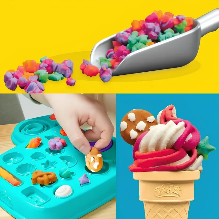 BUĞZ Hasbro Play-Doh Gökkuşağı Girdaplı Dondurma Oyun Seti G0028