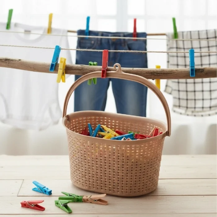 BUĞZ Hasır Görünümlü Mandal Sepeti