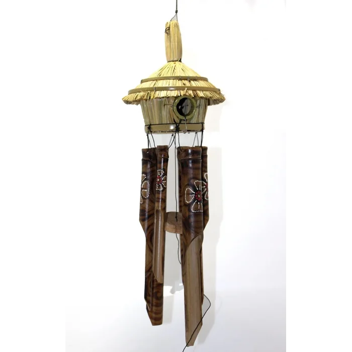 BUĞZ Hasır Kuş Yuvalı Bambu Çan 3dıarta-13