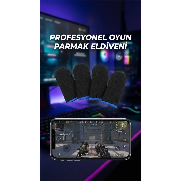 BUĞZ Hassas Kontrol Sunan Oyuncu Parmaklık Eldiven Seti 4lü