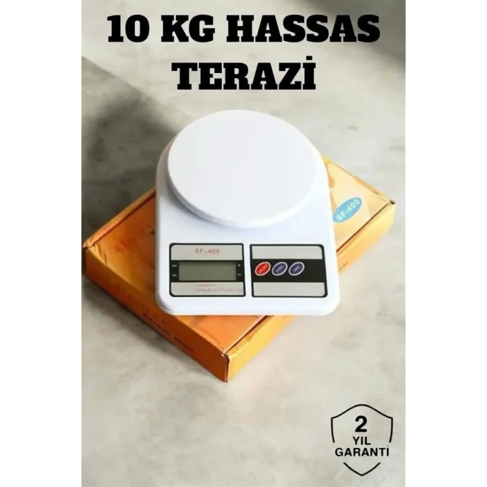 BUĞZ Hassas Terazi 10 kg Kapasiteli, Yüksek Hassasiyetli Dijital Mutfak Tartısı - BUĞZ