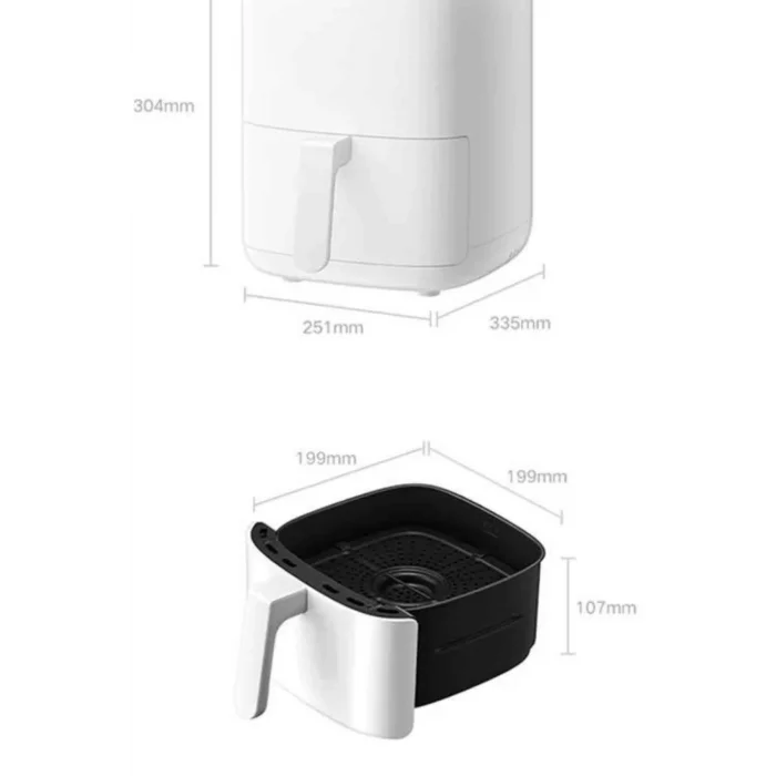  Hava Fritözü 4L Airfryer Pratik Uzun Ömürlü Yağsız Pişirme Taşınabilir