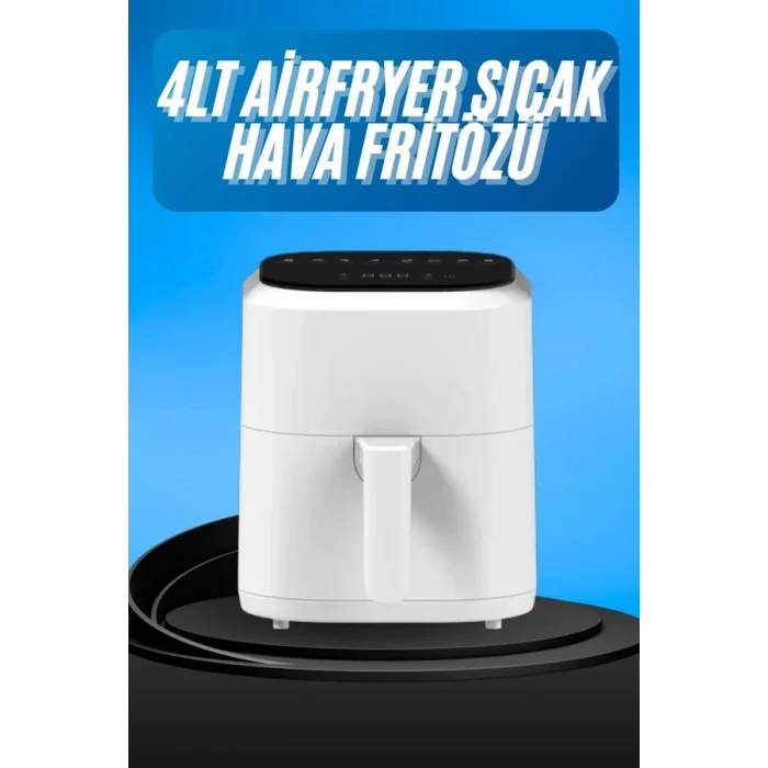 BUĞZ Hava Fritözü 4L Airfryer Pratik Uzun Ömürlü Yağsız Pişirme Taşınabilir - Lisinya
