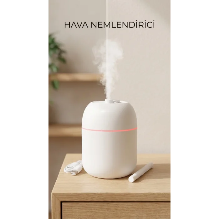 BUĞZ Hava Nemlendirici 220ml Buhar Makinesi, Ofis ve Yatak Odası Kullanımı