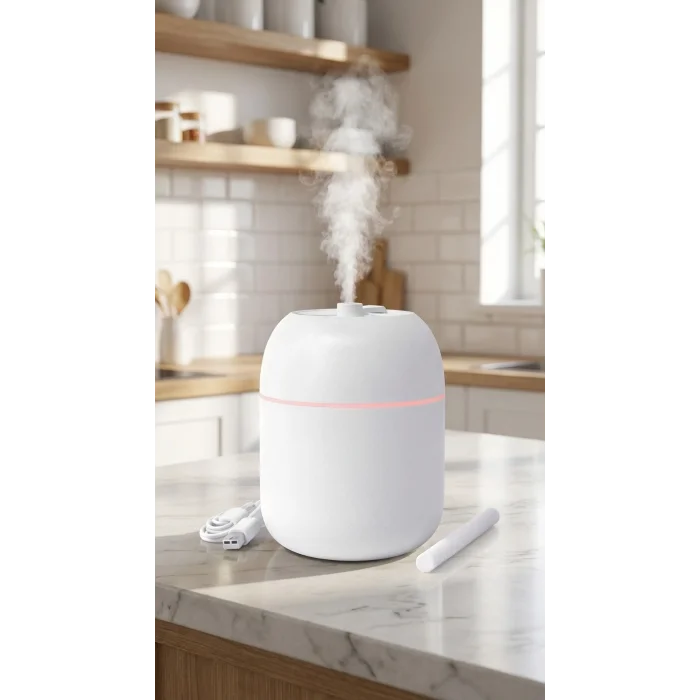 BUĞZ Hava Nemlendirici 220ml Buhar Makinesi, Ofis ve Yatak Odası Kullanımı