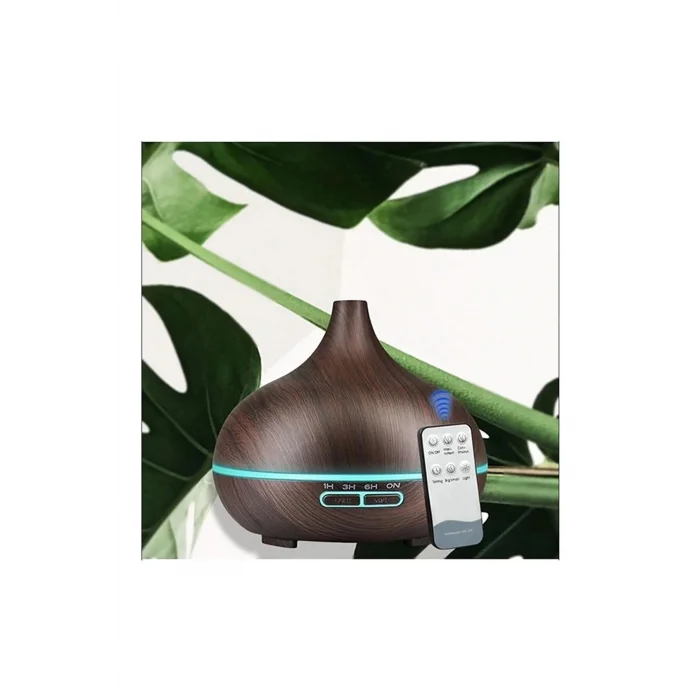 BUĞZ Hava Nemlendirici 7 Led Işıklı Aromatik Oda Kokusu 550 Ml Kahve Aroma Difüzörü Buhar Makinası