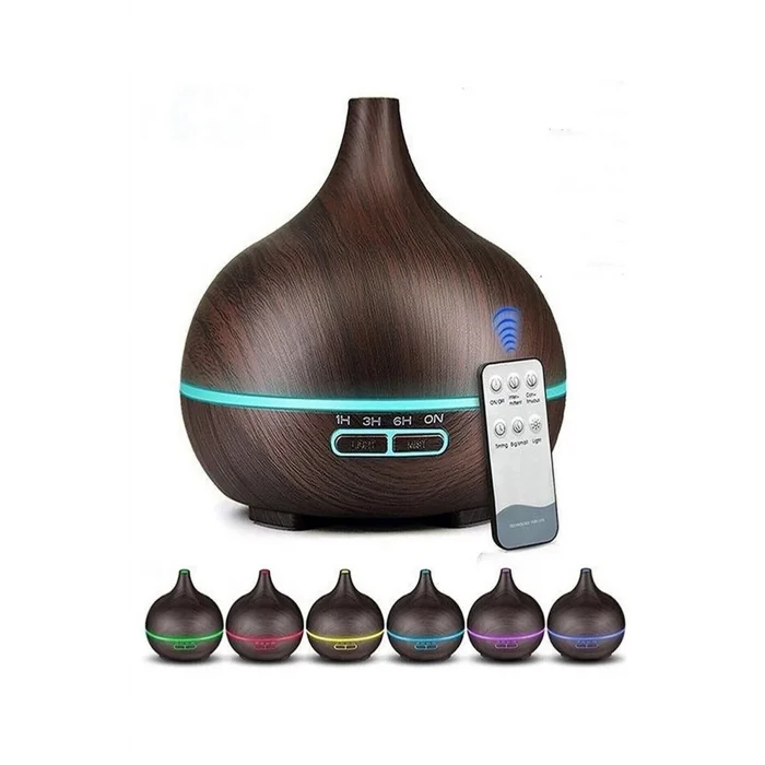 BUĞZ Hava Nemlendirici 7 Led Işıklı Aromatik Oda Kokusu 550 Ml Kahve Aroma Difüzörü Buhar Makinası