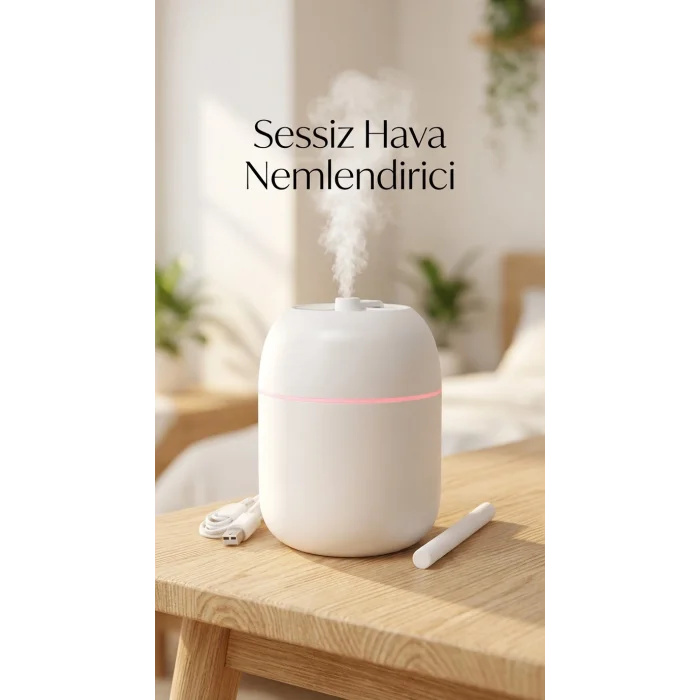 BUĞZ Hava Nemlendirici Buhar Makinesi 220ml Kapasiteli Uygun Boyutlu Ev ve Ofis Kullanımı